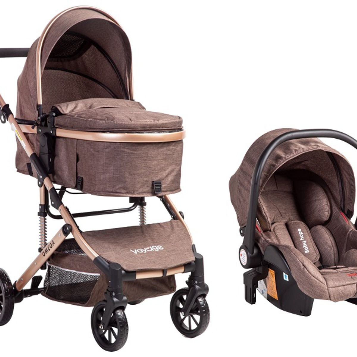 VOYAGE - Coche Travel System Omega Brown