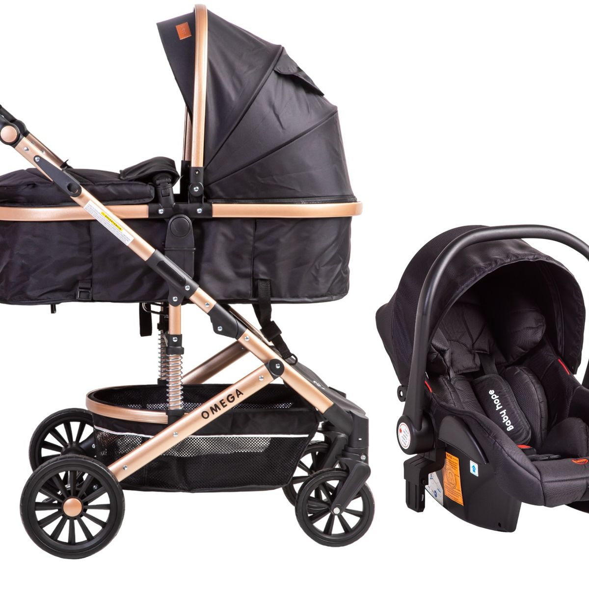 VOYAGE - Coche Travel System Omega Black