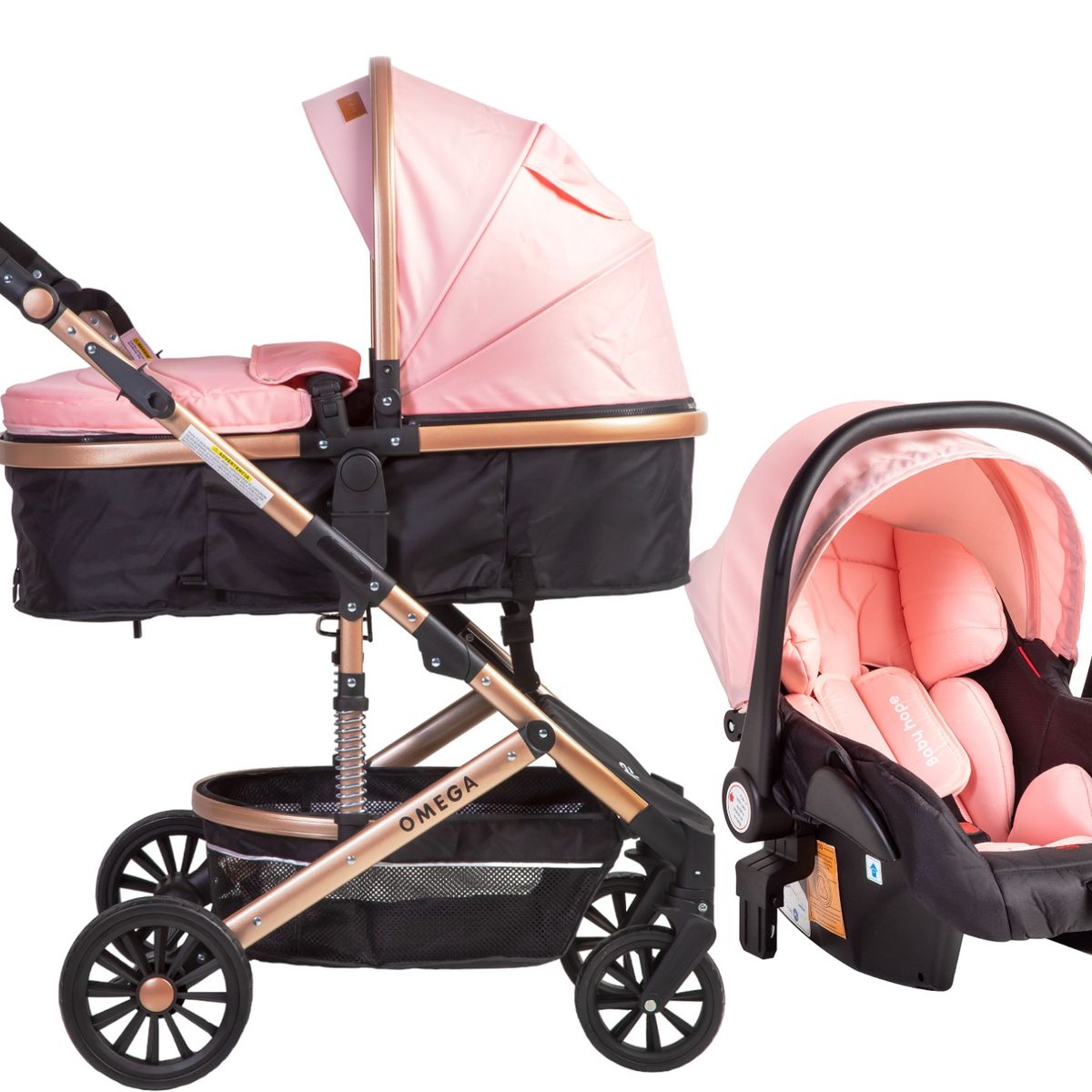 VOYAGE - Coche Travel System Omega Pink