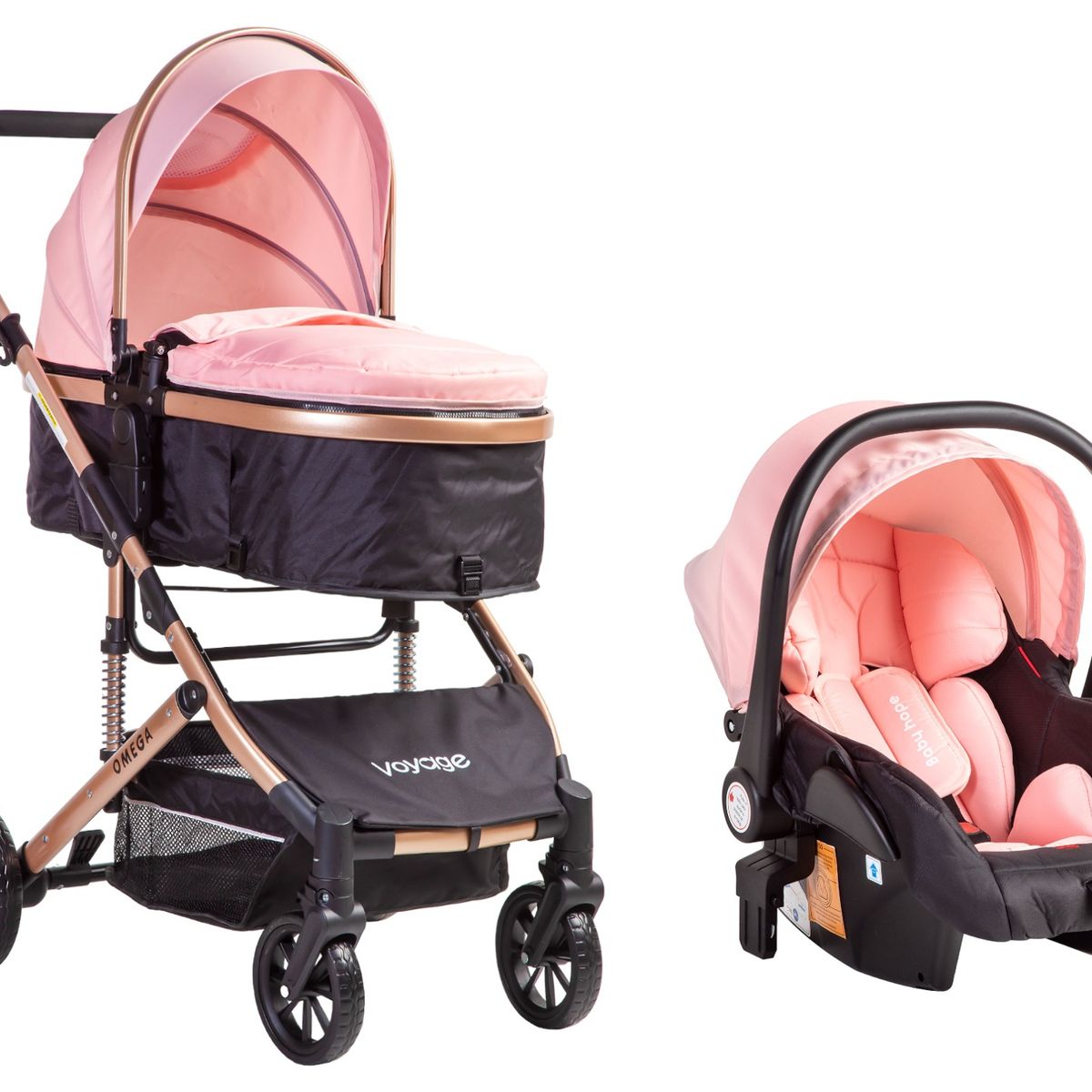 VOYAGE - Coche Travel System Omega Pink