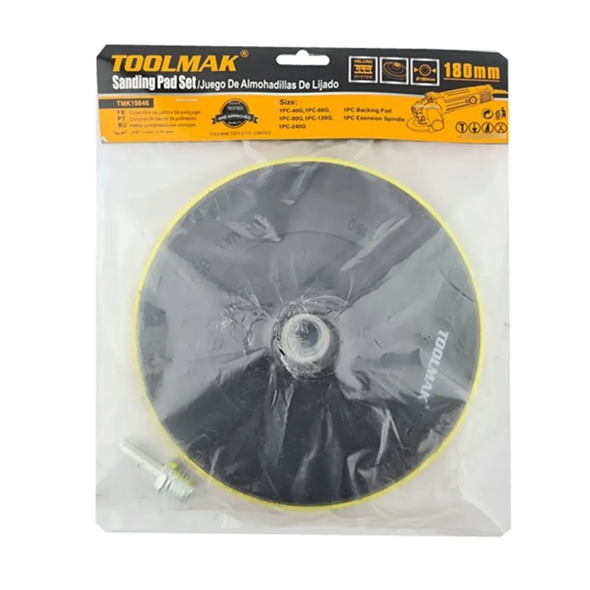 GENERICO - Kit Accesorios Para Pulir 180mm 7 Pulgadas Con Adaptador Tmk