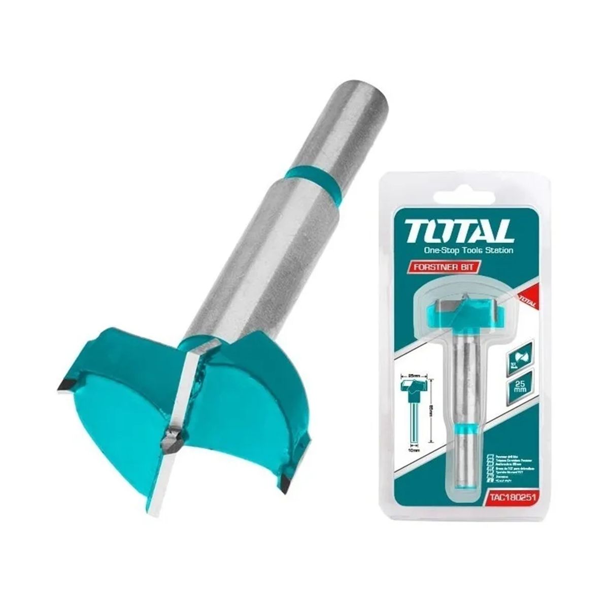 TOTAL TOOLS - Broca Fortsner Para Madera 25mm