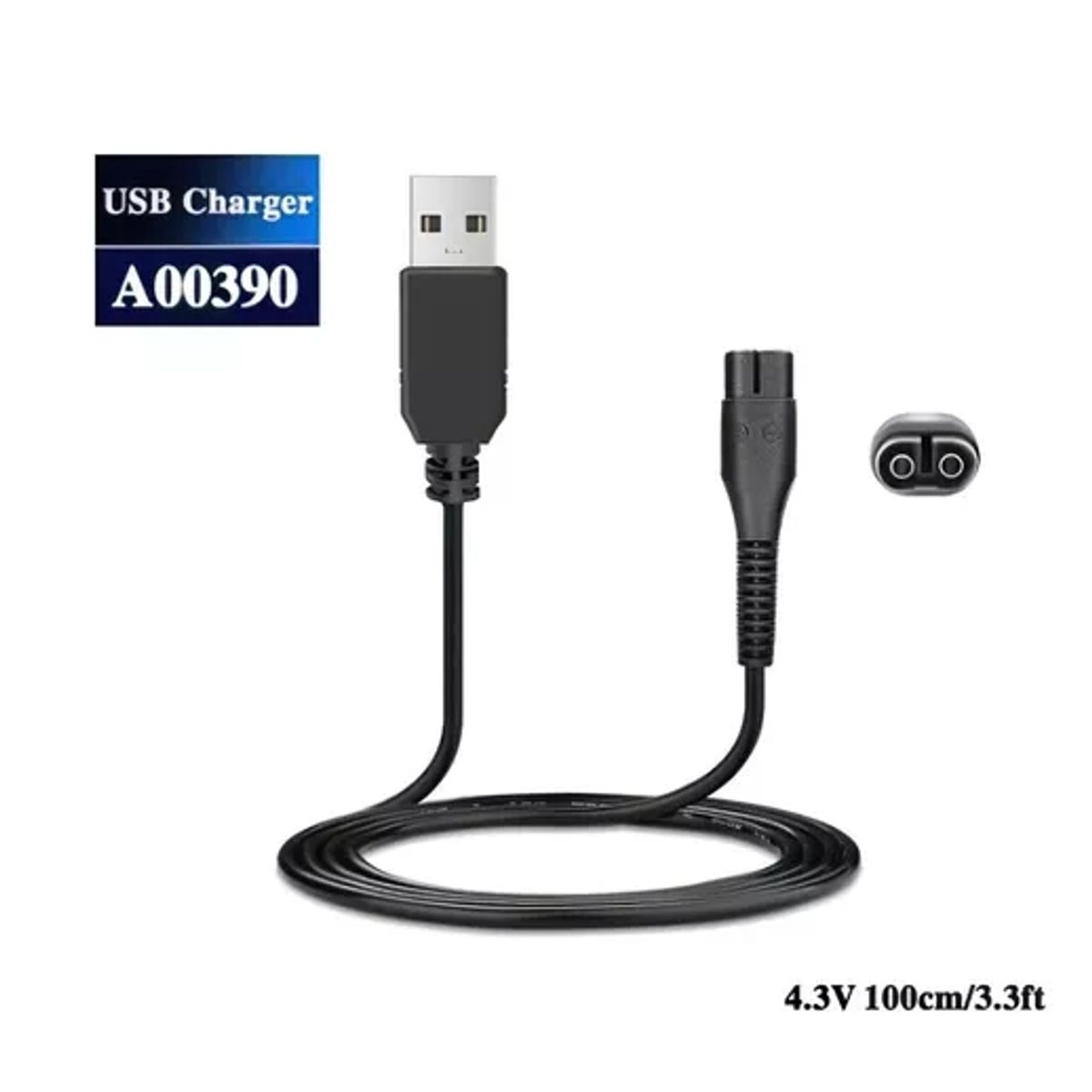 GENERICO - Cable USB A00390 para Maquina Afeitadora Electrica QP-2510 QP-2521