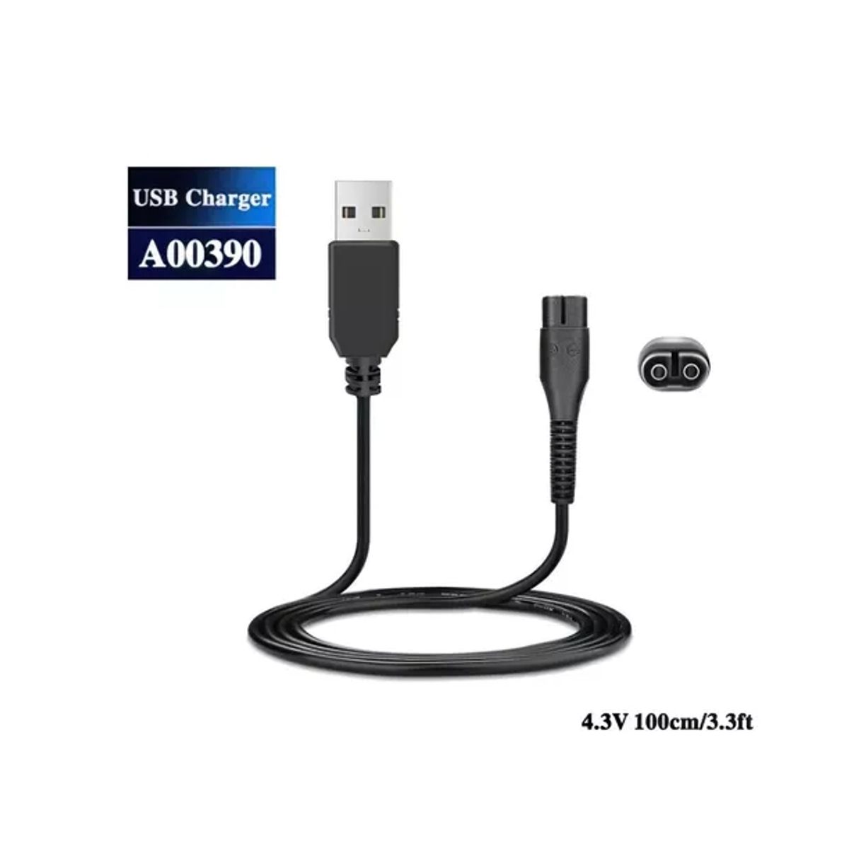 GENERICO - Cable USB A00390 para Maquina Afeitadora Electrica QP-2510 QP-2521