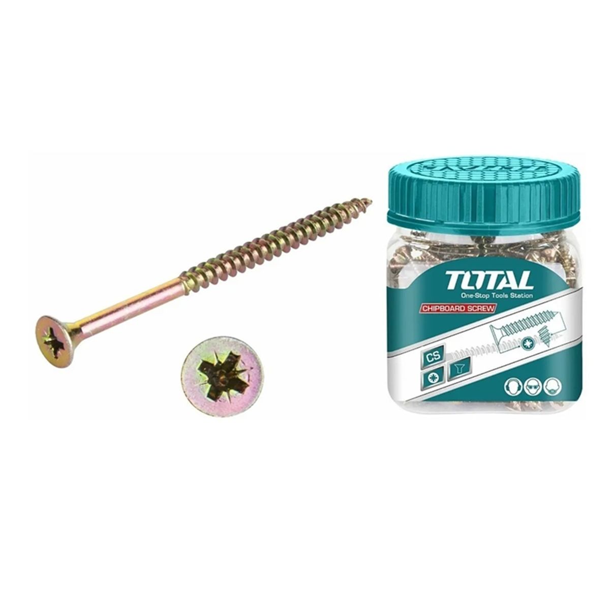 TOTAL TOOLS - Tornillo Para Madera Aglomerado 3.5 X 25mm 250 Unds Total