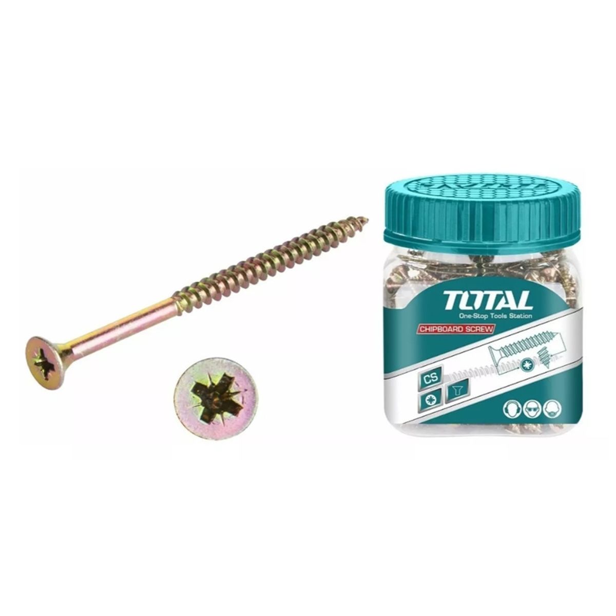 TOTAL TOOLS - Tornillo Para Madera Aglomerado 4.0 X 30mm 200 Unds Total