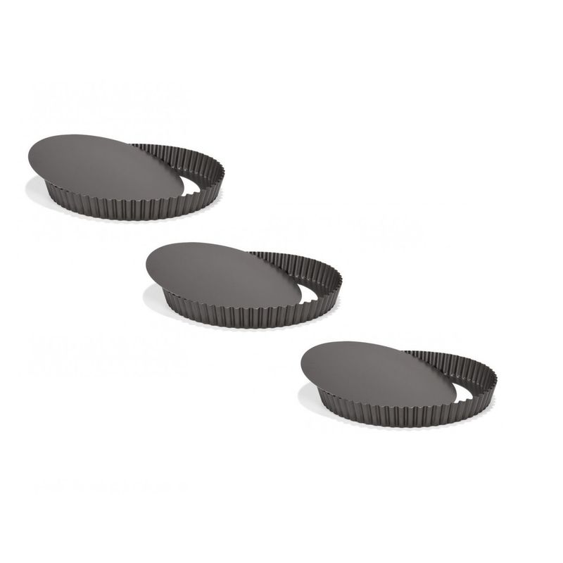 GENERICO - Pack x3 Molde Desmontable Moldes Desmontables Moldes Reposteria 24cm