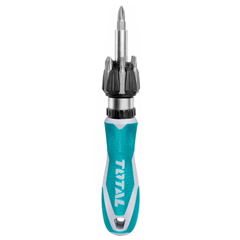 Kit Set Juego Destornillador Ratchet 8 Pcs Total Tacsd30086