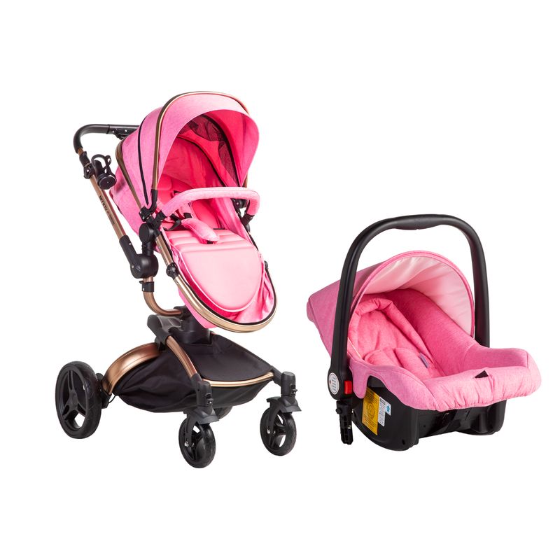 VOYAGE - Coche Travel System Max of Aulon 360 Pink