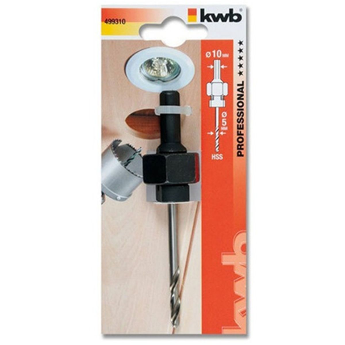 KWB - Adaptador Broca Guía 10 X 5 Mm Para Sierra Copa Kwb