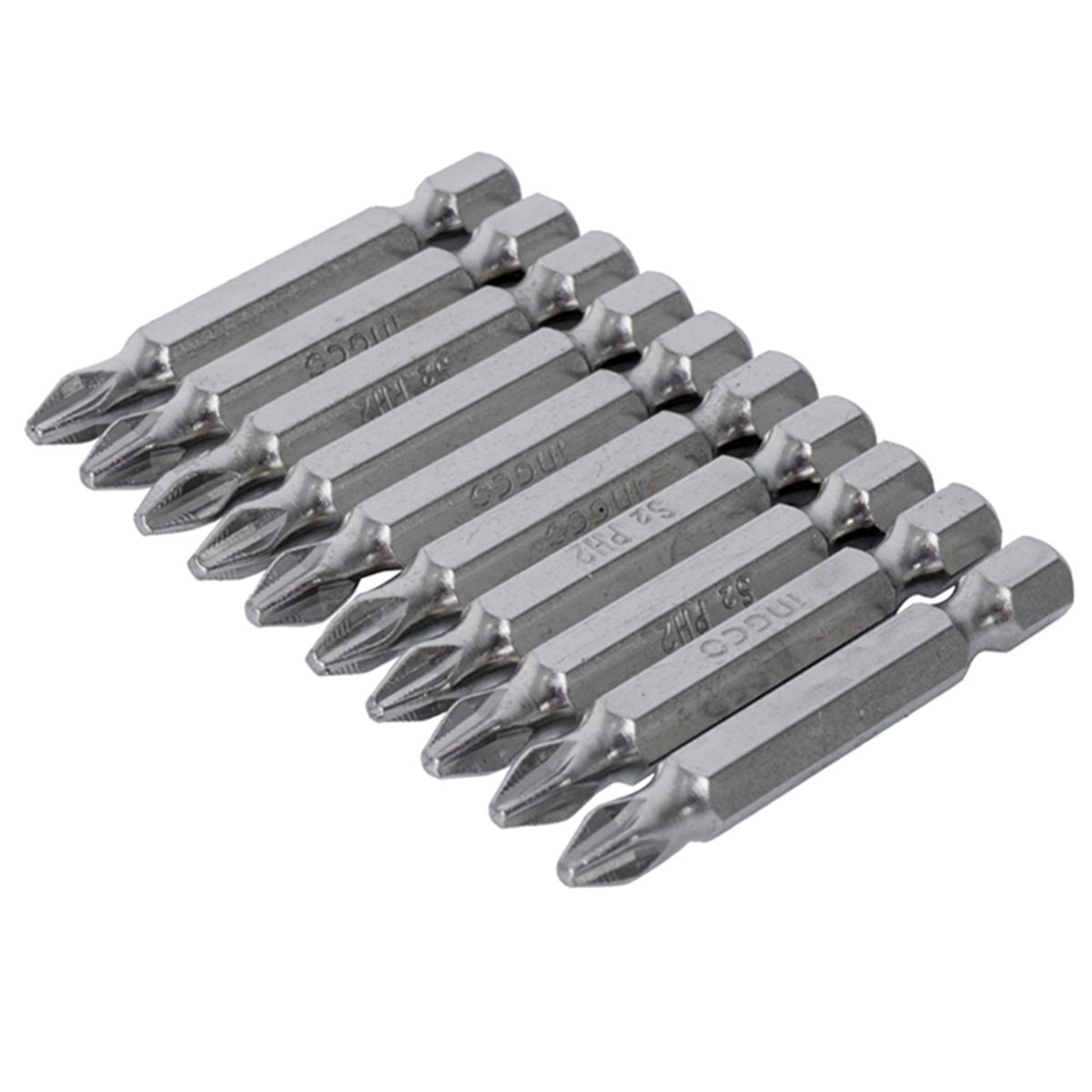 INGCO - Juego Puntas Phillips Hex S2 Ph2 10pcs Magnetico Ingco