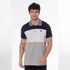 GANGSTER - Plus Polera Cuello Academy Azul