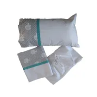 Sabanas cuna colecho colchón 90x55Cm - Elefante gris-verde