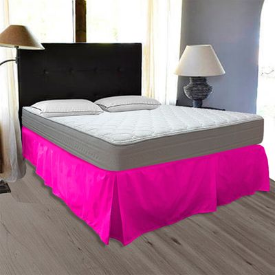 Imagen 2 del producto Faldón Liso 5 Pliegues 2 Plazas Fucsia 200 Hilos