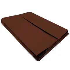VICTORIANAS - Faldón Liso 5 Pliegues Super King Chocolate 200 Hilos