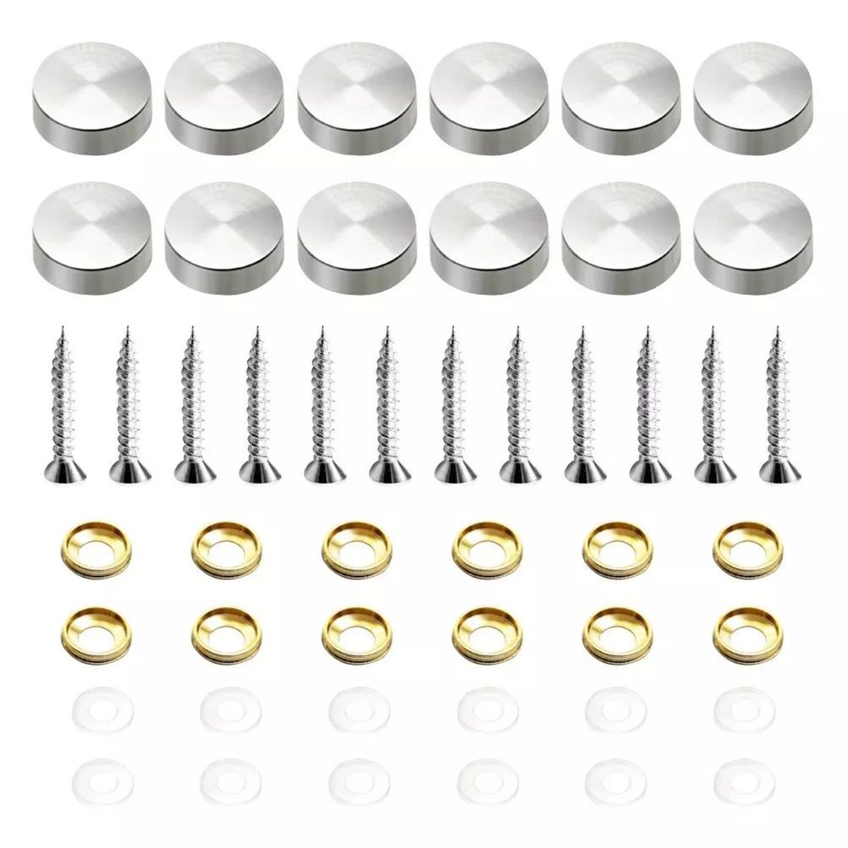 KUANGYE - Tapa Tornillo Inoxidable Embellecedor 12un