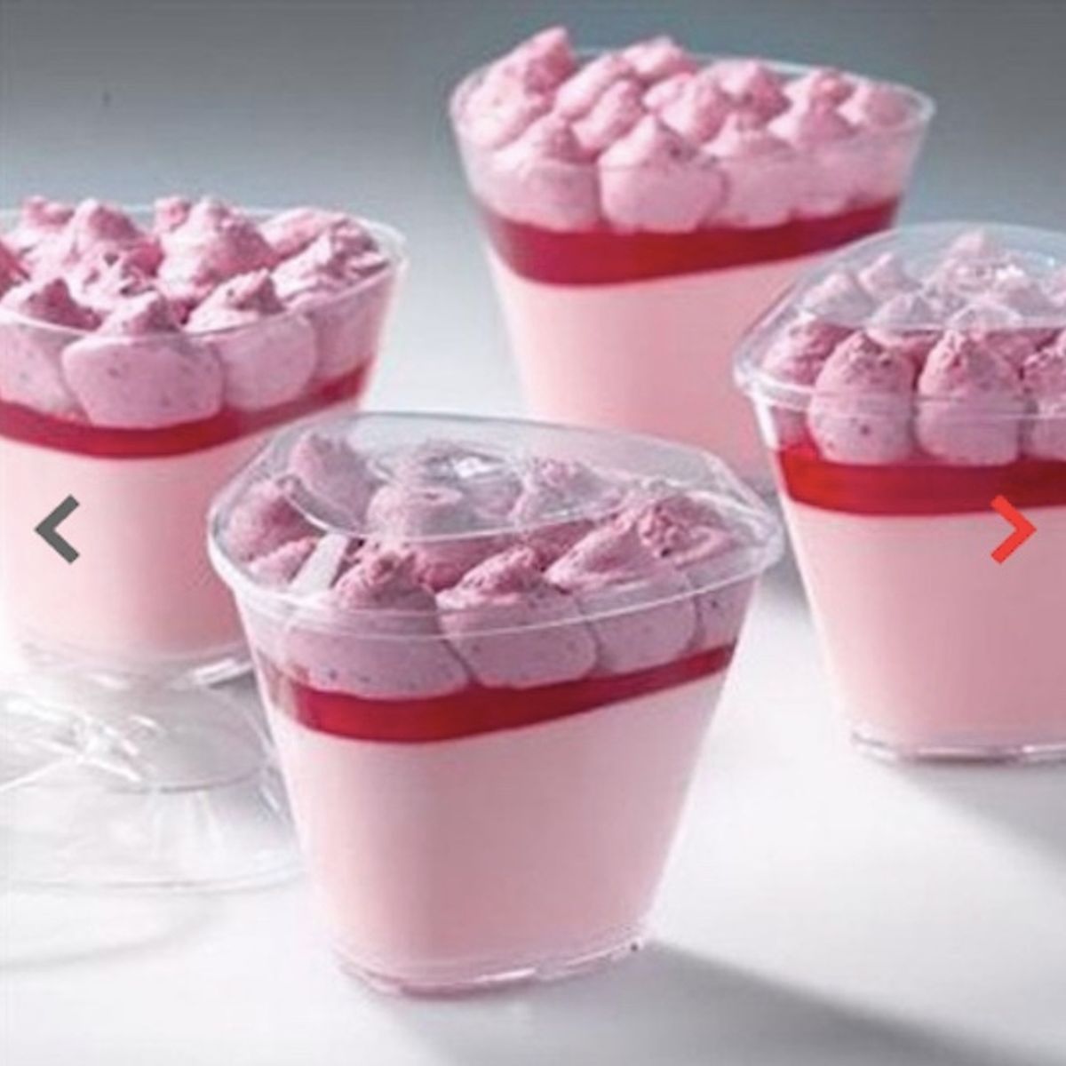 GENERICO - Vaso para Postre Acrílico Triangular 80 ml con Tapa