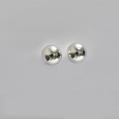 ROSETT - Aros de esferas lisas 8mm Plata ley 925