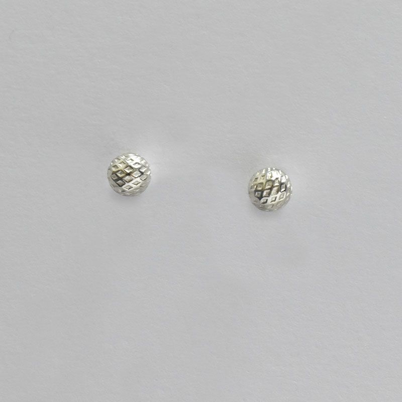 ROSETT - Aros de esferas caladas 4mm Plata ley 925
