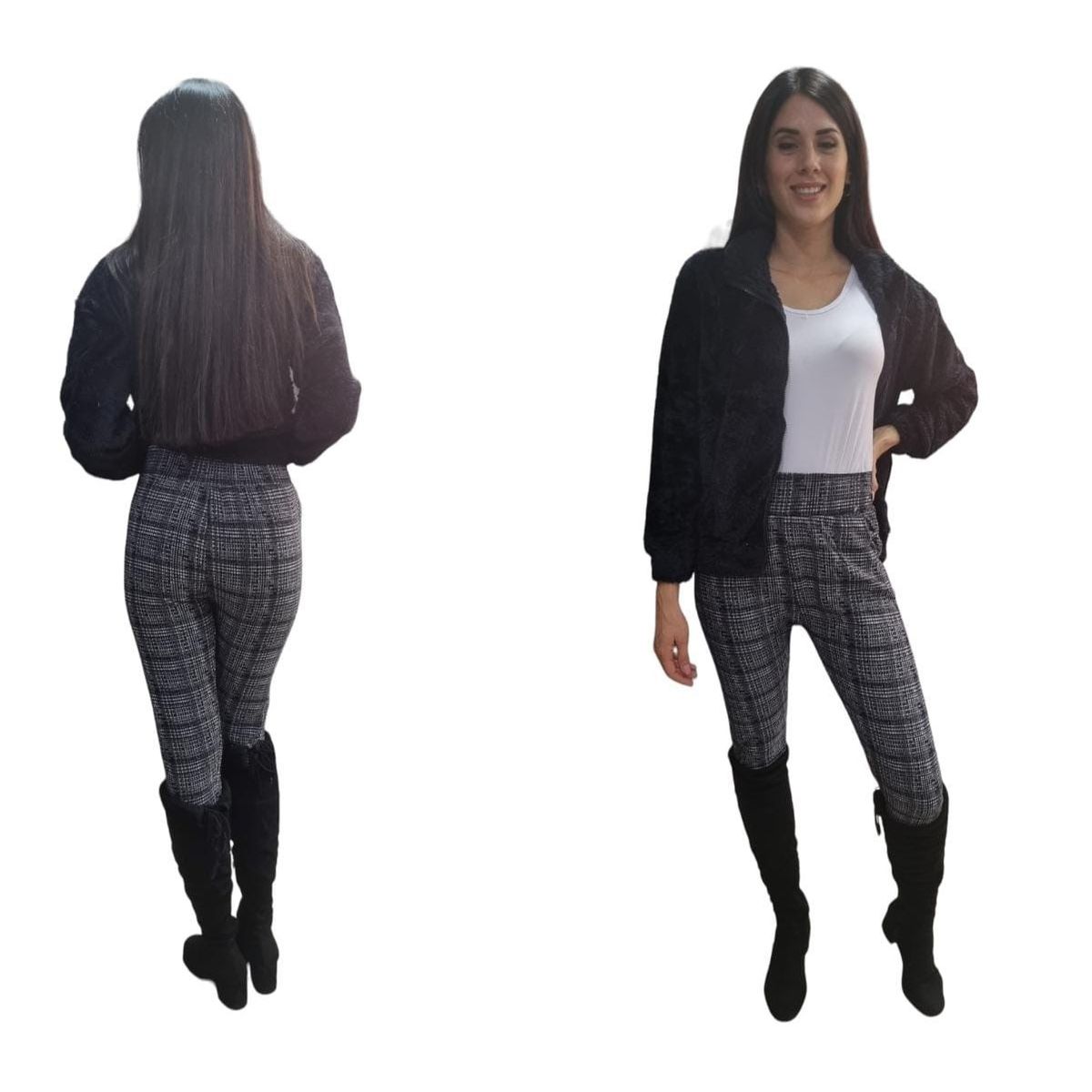 AGW - Pack 3 Calzas Mujer Jaspeadas Forrada Polar