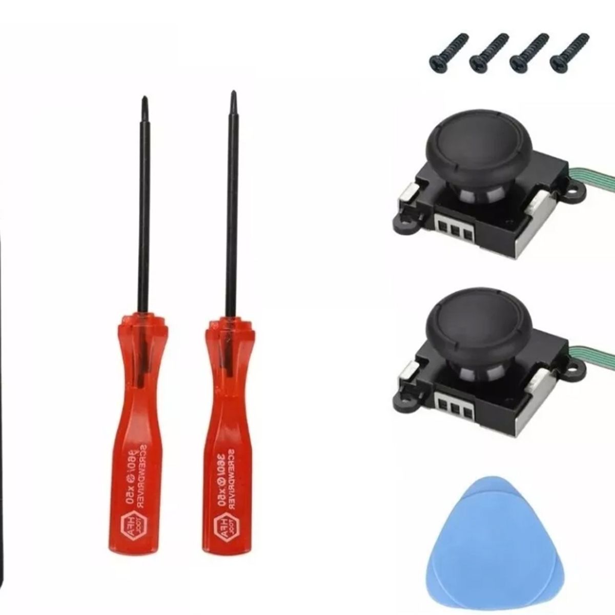 GENERICO - Kit Destornillador Nintendo Switch Mas 2 Joy-con Stick