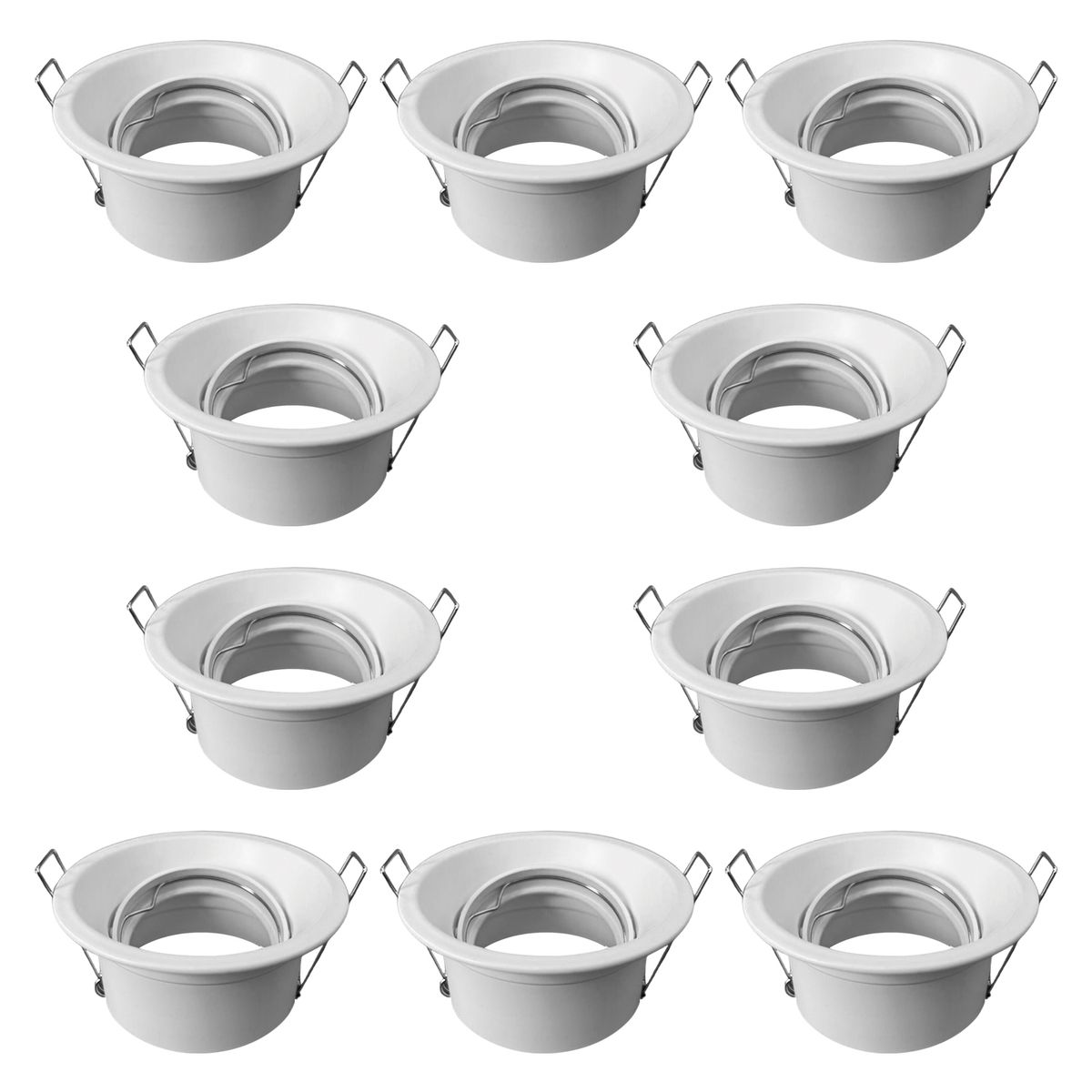 HB LEDS - Pack 10 Focos LED Embutido Retraído Porta GU-10 Pessaro MR16