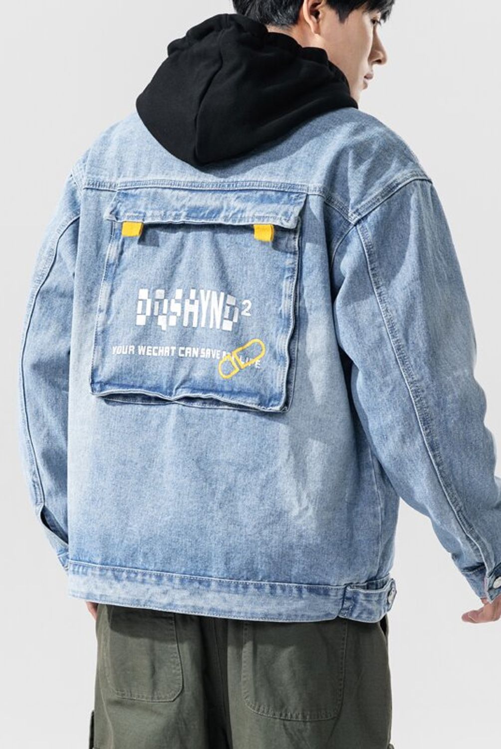 ZNOQAY - Chaqueta Mezclilla Diseño Único