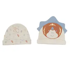 PILLIN - Pack 2 Pcs Gorro Bebé Niño Estampado Multicolor Pillín