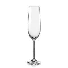 BOHEMIA CRYSTAL - BOHEMIA SET 6 COPAS CHAMPAGNE VIOLA