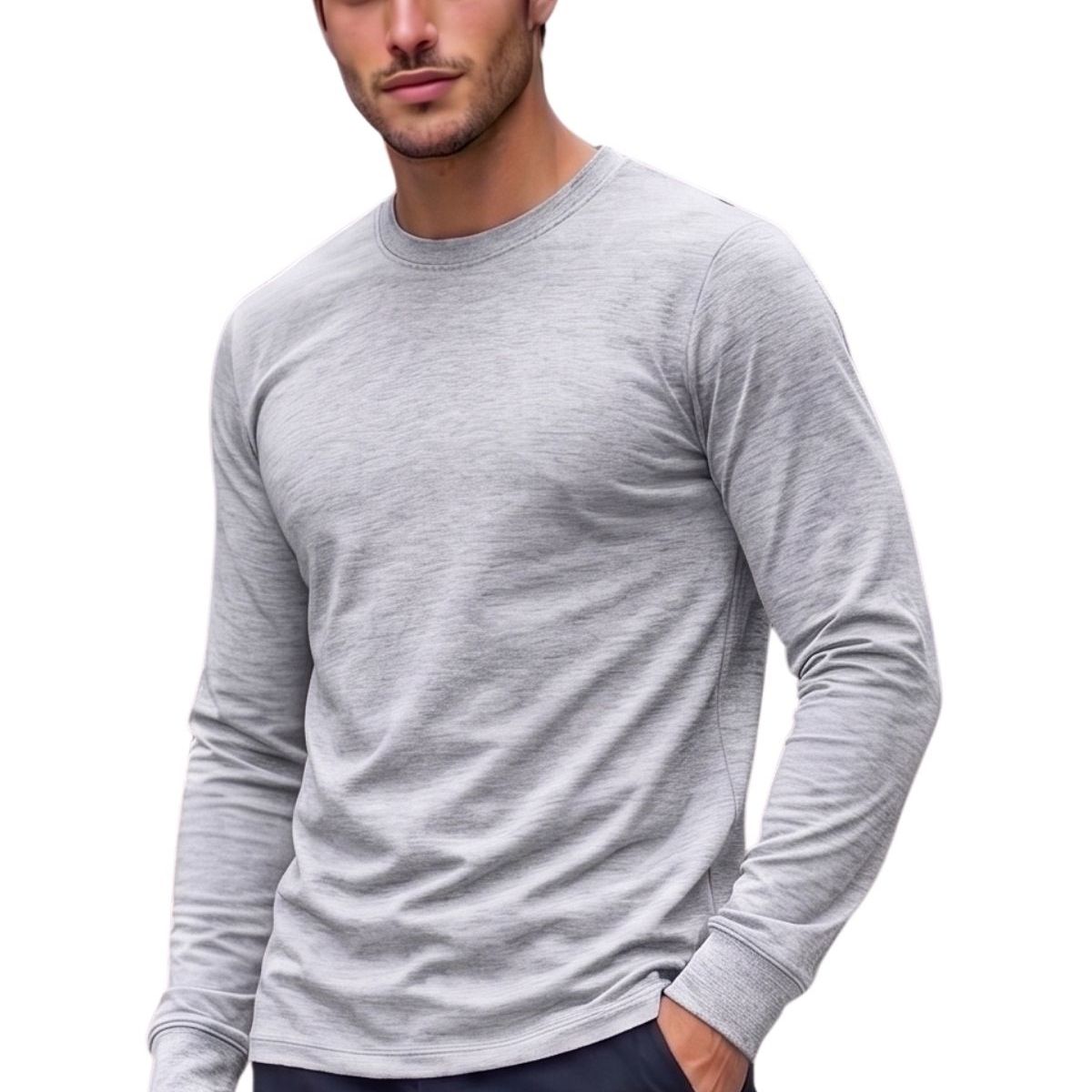 LOOK SHOP - Camiseta Manga Larga Algodón Negra Gris Blanco Adulto 11