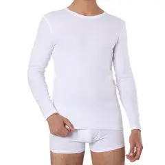 LIKE SHOP - Camiseta Manga Larga Algodón Negra Gris Blanco Adulto 11