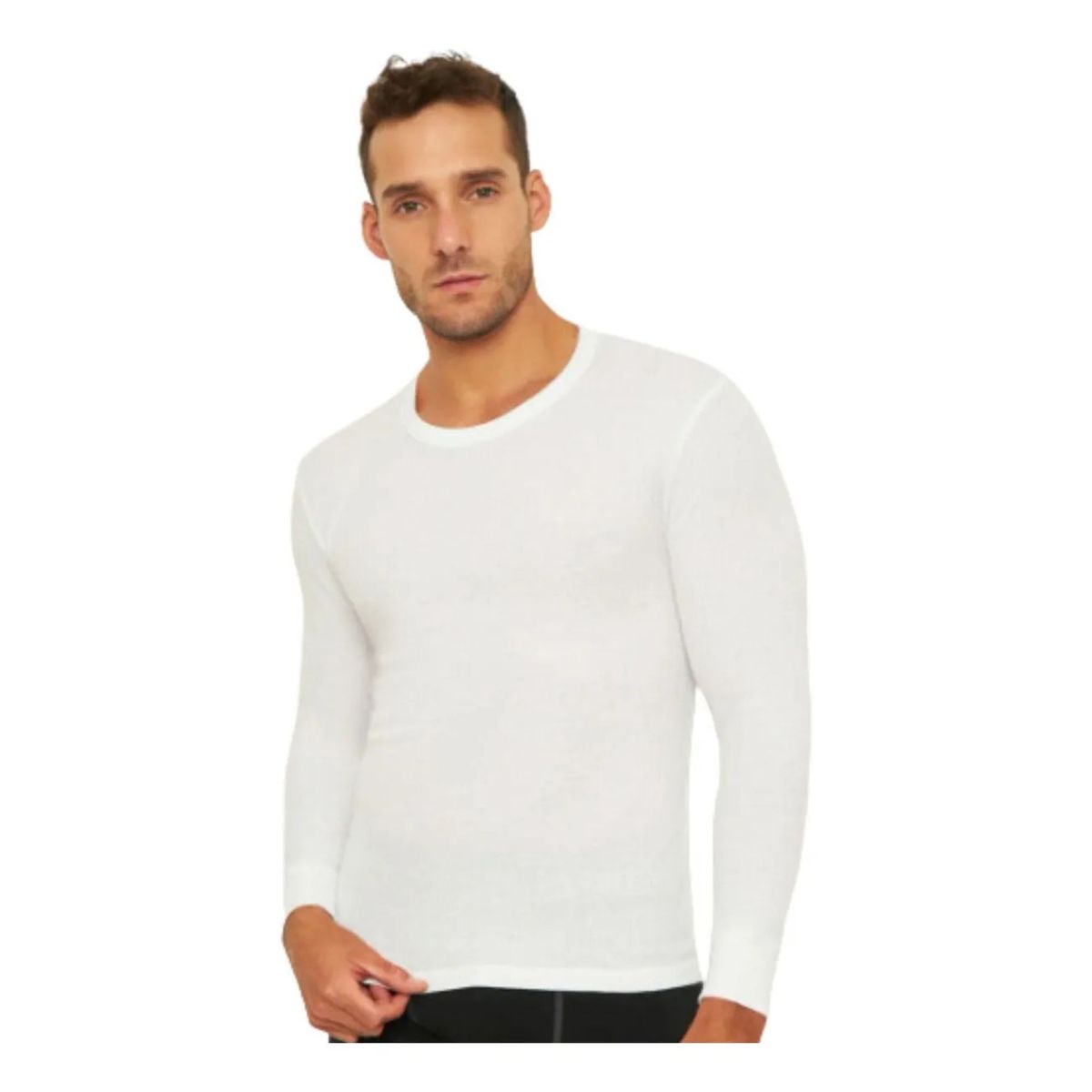 LOOK SHOP - Camiseta Manga Larga Algodón Negra Gris Blanco Adulto 11