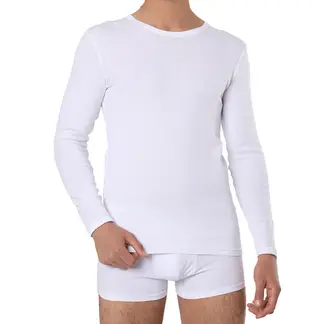 LIKE SHOP - Camiseta Manga Larga Algodón Negra Gris Blanco Adulto 11