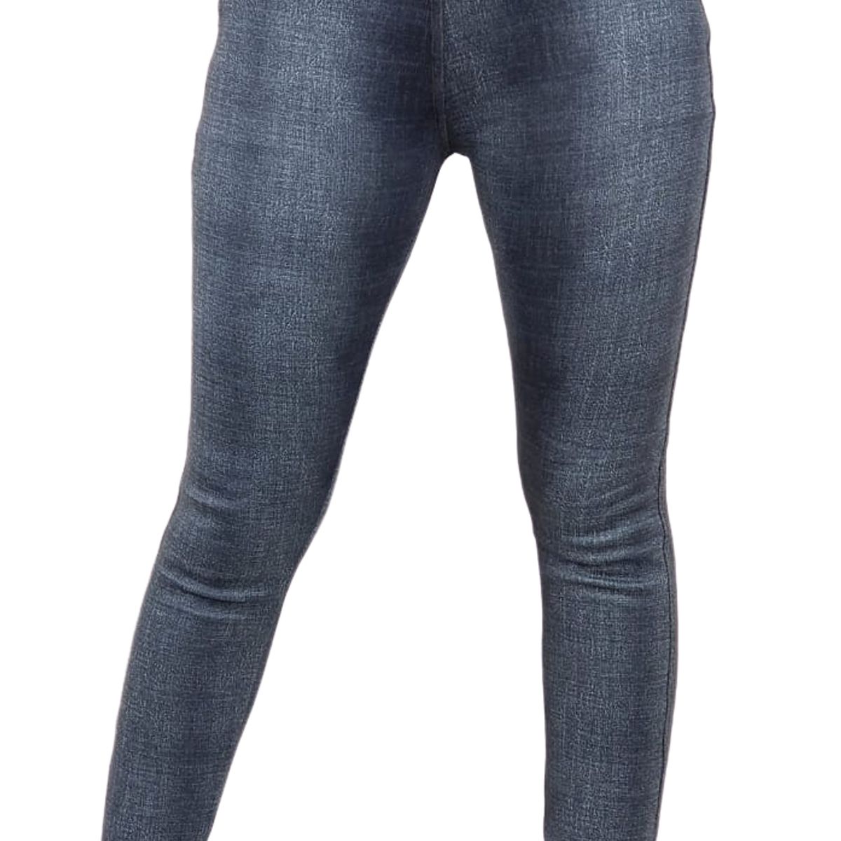 LOOK SHOP - Pantalón Calza Tela Jeans Forro Piel Leggins Cierres 338
