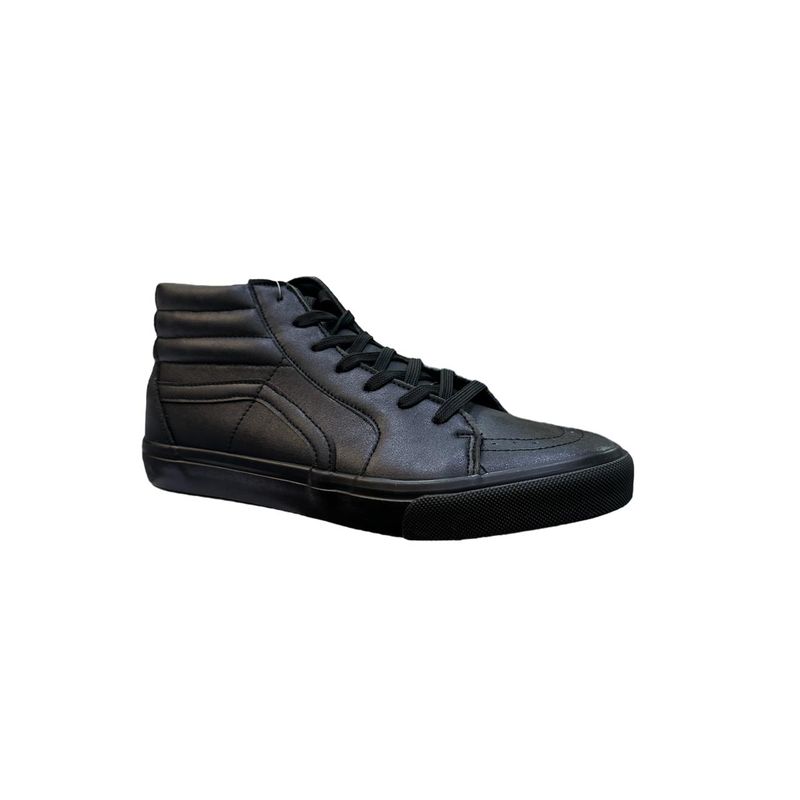 BOTELI - Zapatillas de ecocuero negra con caña hombre