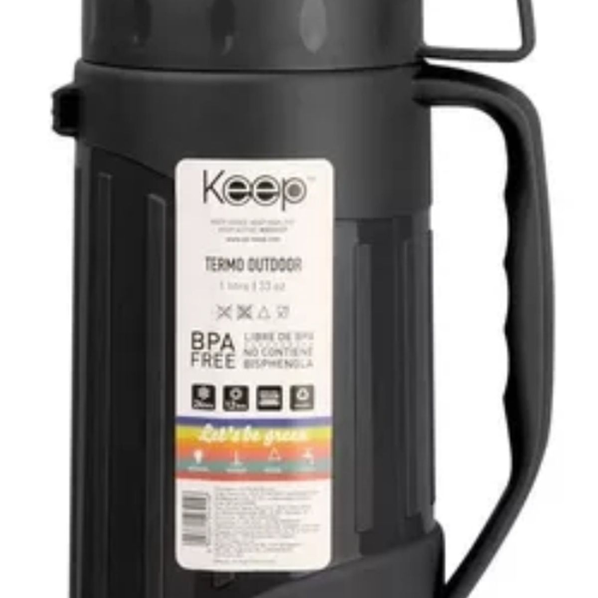 KEEP - TERMO OUTDOOR  1,8 LITROS KEEP NEGRO