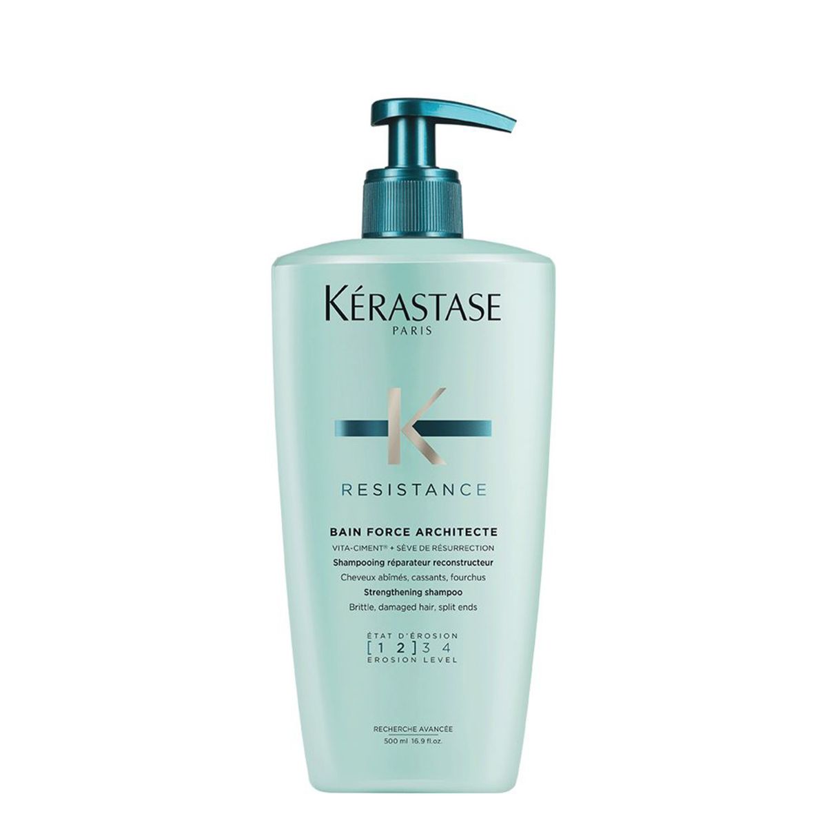 KERASTASE - Shampoo Fortalecedor Cabello Frágil Y Debilitado Bain Force Architecte Resistance 500ml Kerastase