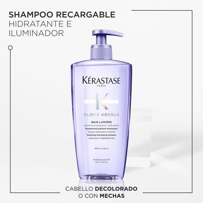 Imagen 2 del producto Shampoo Hidratante Cabello Rubio O Decolorado Bain Lumiere 500ml
