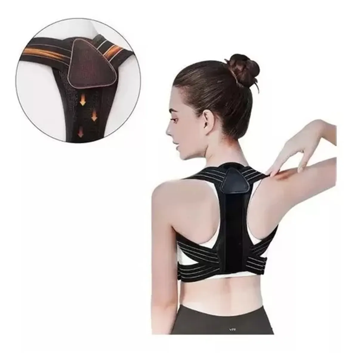 GENERICO - Faja Correctora De Postura Ajustable Cinturón Para Espalda Talla XL