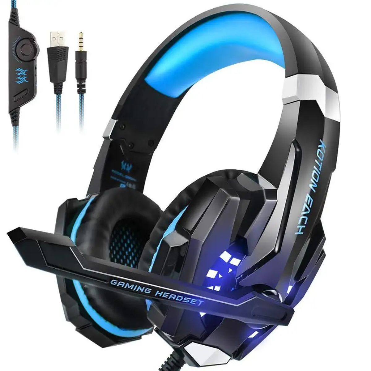 GENERICO - Audífonos Gamer KOTION EACH PRO G9000 con Micrófono Color Azul