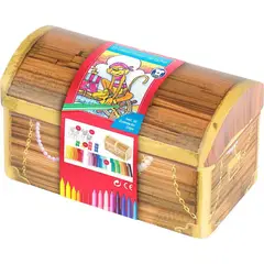 FABER-CASTELL - Marcadores Connector Cofre del tesoro x33 colores