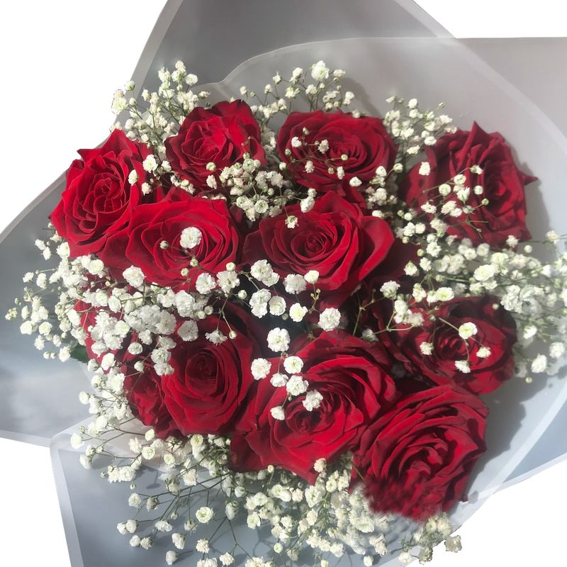 GENERICO - Ramo de 12 Rosas Rojas. (Flores Naturales)