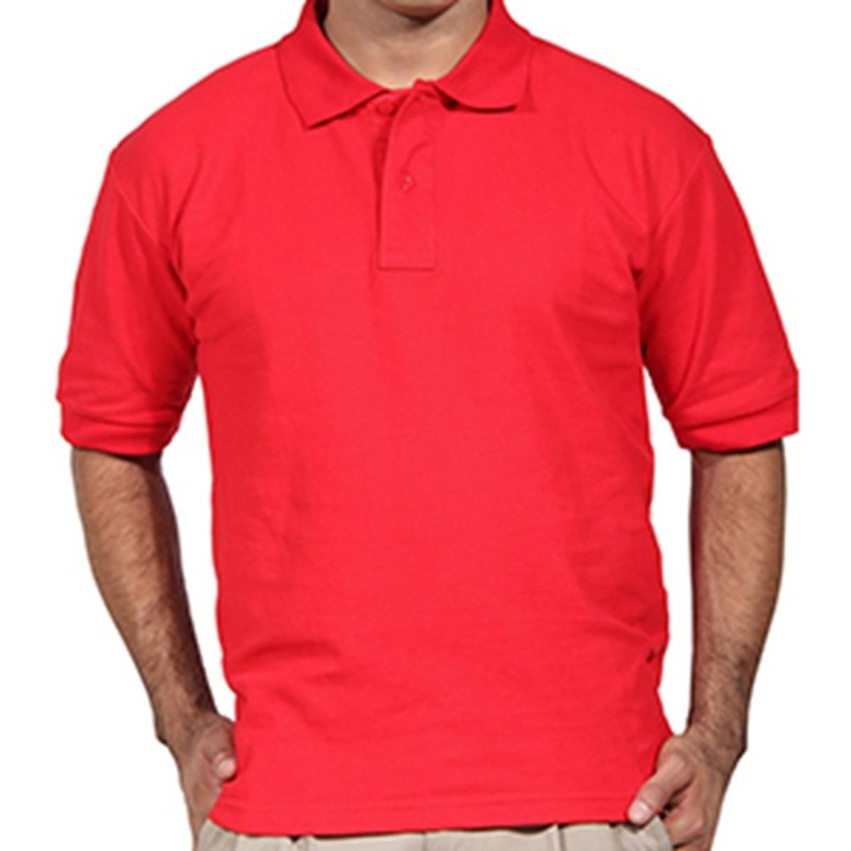 90 GRADOS - Polera Manga Corta Pique Roja Para Hombre