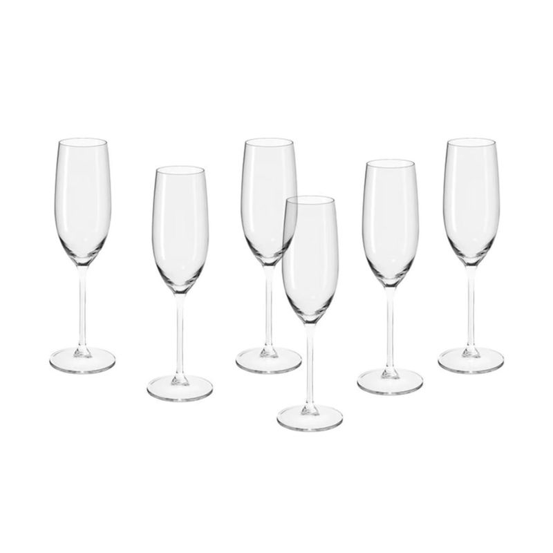 GENERICO - Juego de 6 Copas de Champagne Schott Zwiesel - Cristal sin plomo
