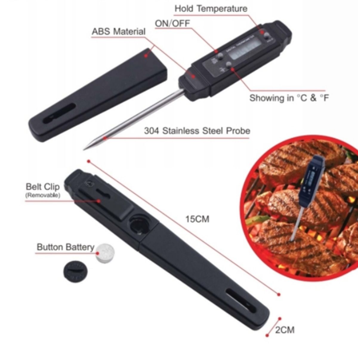 BLACKHAND - Termómetro digital -50℃ - 150℃