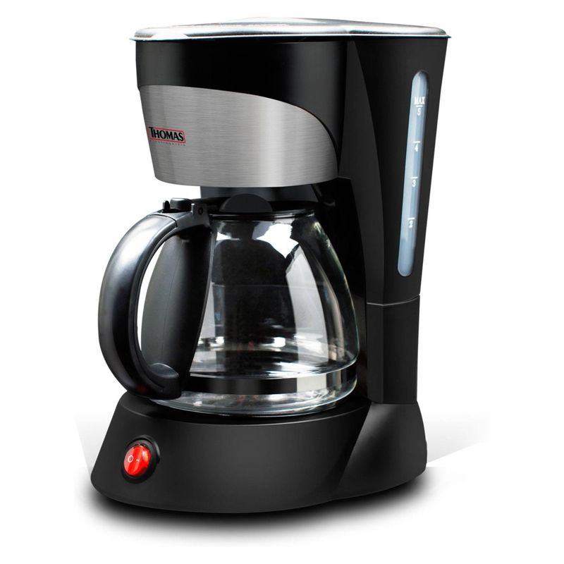 THOMAS - CAFETERA SEMI AUTOMATICA NEGRA Y PLATEDATH-130 THOMAS
