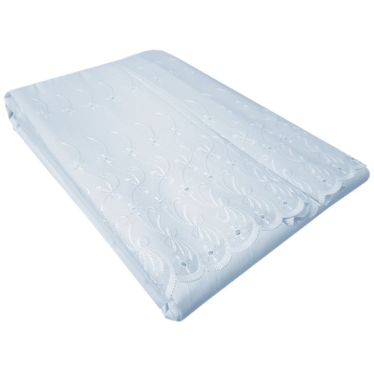 Faldon Broderie Romantico Super King Blanco