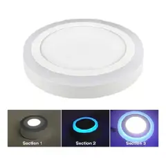 GENERICO - Foco Panel Plafón Led Bicolor Sobrepuesto 3w + 3w Redondo 003105