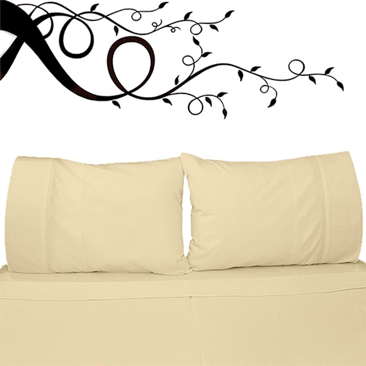 VICTORIANAS - Juego De Sábanas Queen Diversión Clasico Crudo 200 Hilos