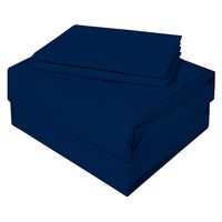 Juego De Sábanas 1 Plaza Diversión Clásico Azul 200 Hilos